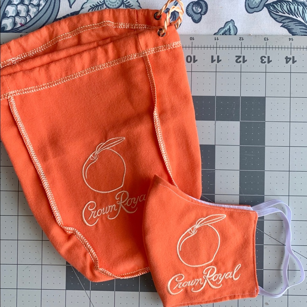 1- limited Edition Peach Crown Royal face mask